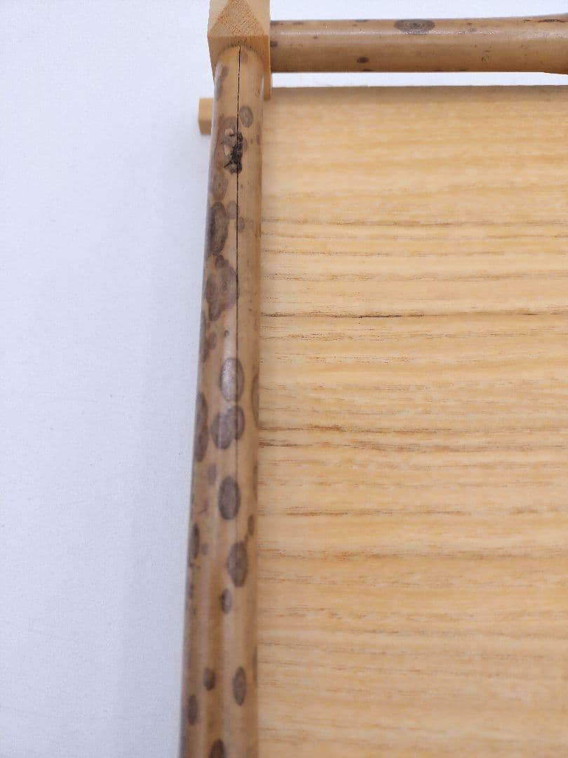 c744 【未使用】干菓子器　欄竹盆 坐忘斎好 紙箱 茶道具 長期保存