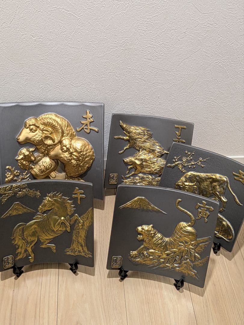 丙午瓦 干支瓦 置物 飾り Zodiac Roof Tile縁起物 瓦 置物