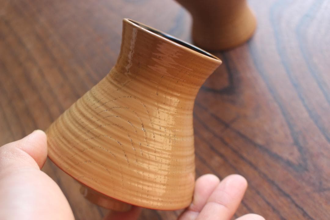 時代逸品！風情ある糸目地に白塗柿合の映える小椀2点（検輪島塗懐石道具小吸物椀