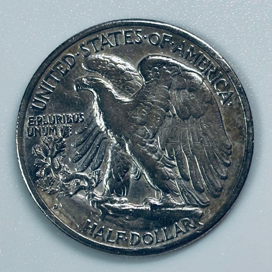 純銀90% 1943年 ウォーキングリバティ ハーフダラー 銀貨 USA