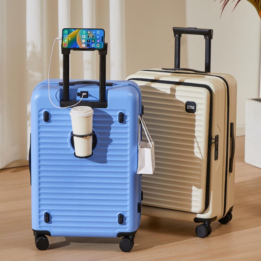 キャリーケース スーツケース 拡張機能付き 片開き フロントオープン 機内持込み