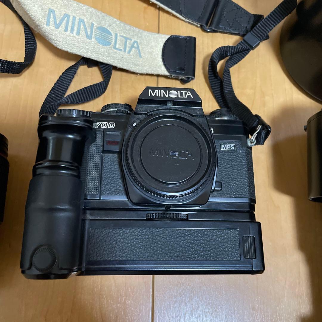 MINOLTA X-700 フィルムカメラ レンズ2本　モータードライブ付