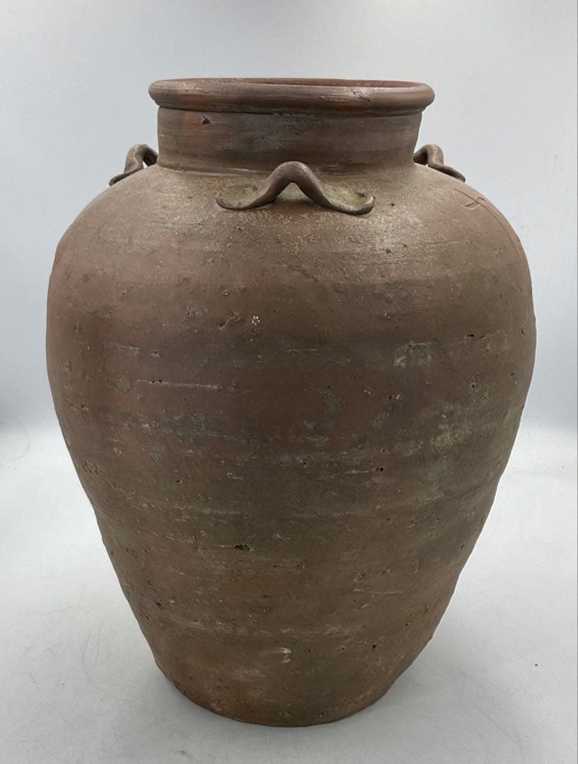 【103】◉時代物　古備前焼三ツ耳壷　アンチック　高さ約：31、1㎝◉