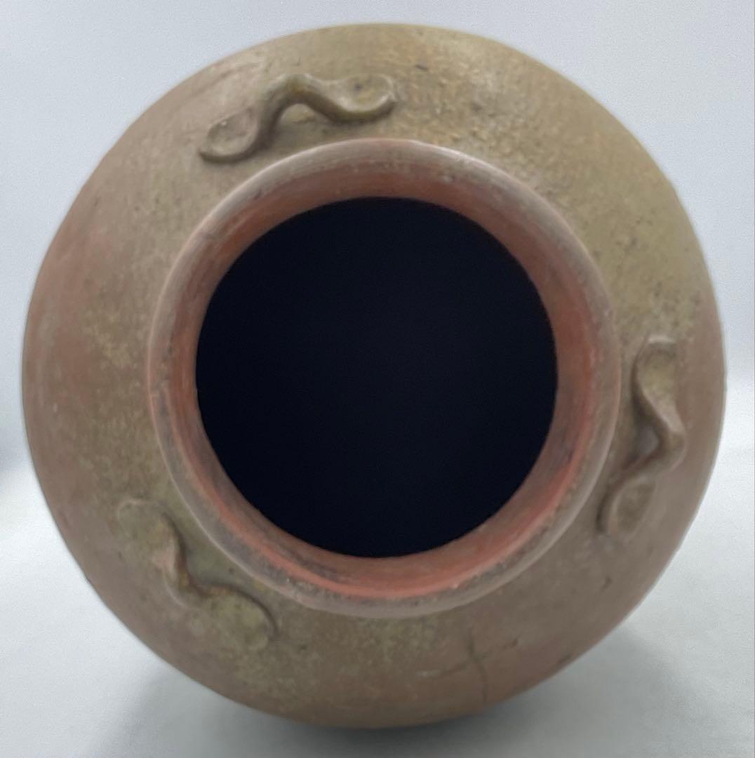 【103】◉時代物　古備前焼三ツ耳壷　アンチック　高さ約：31、1㎝◉