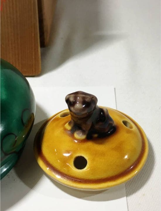 値下げしました！香炉　九谷焼 東仙作 陶器 置物 茶道具 箱付き