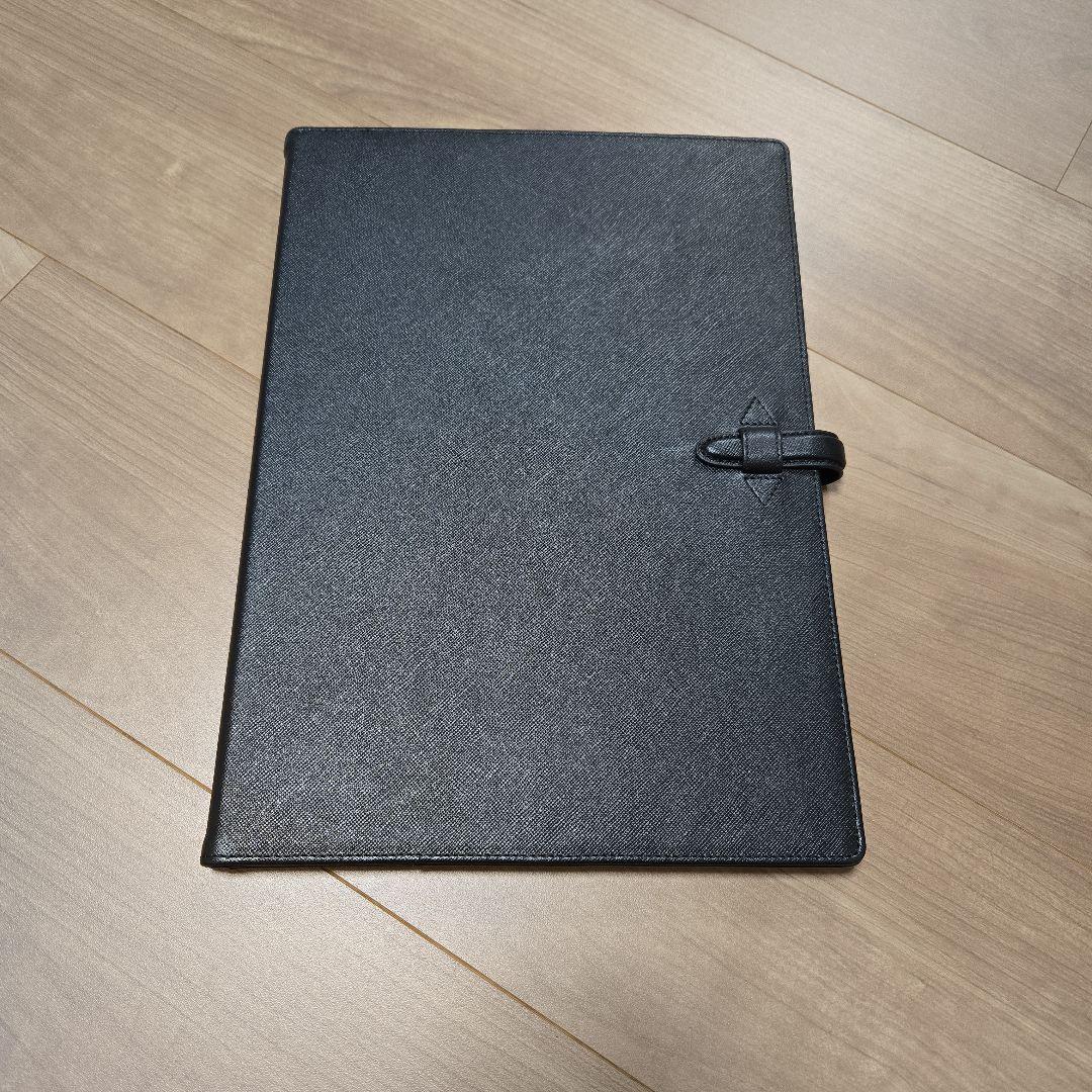 Leather Laboratory　本革 ミーティング ビジネスファイル　黒