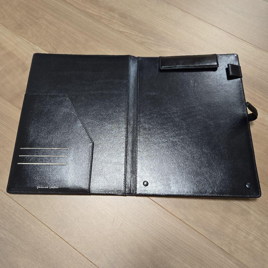 Leather Laboratory　本革 ミーティング ビジネスファイル　黒