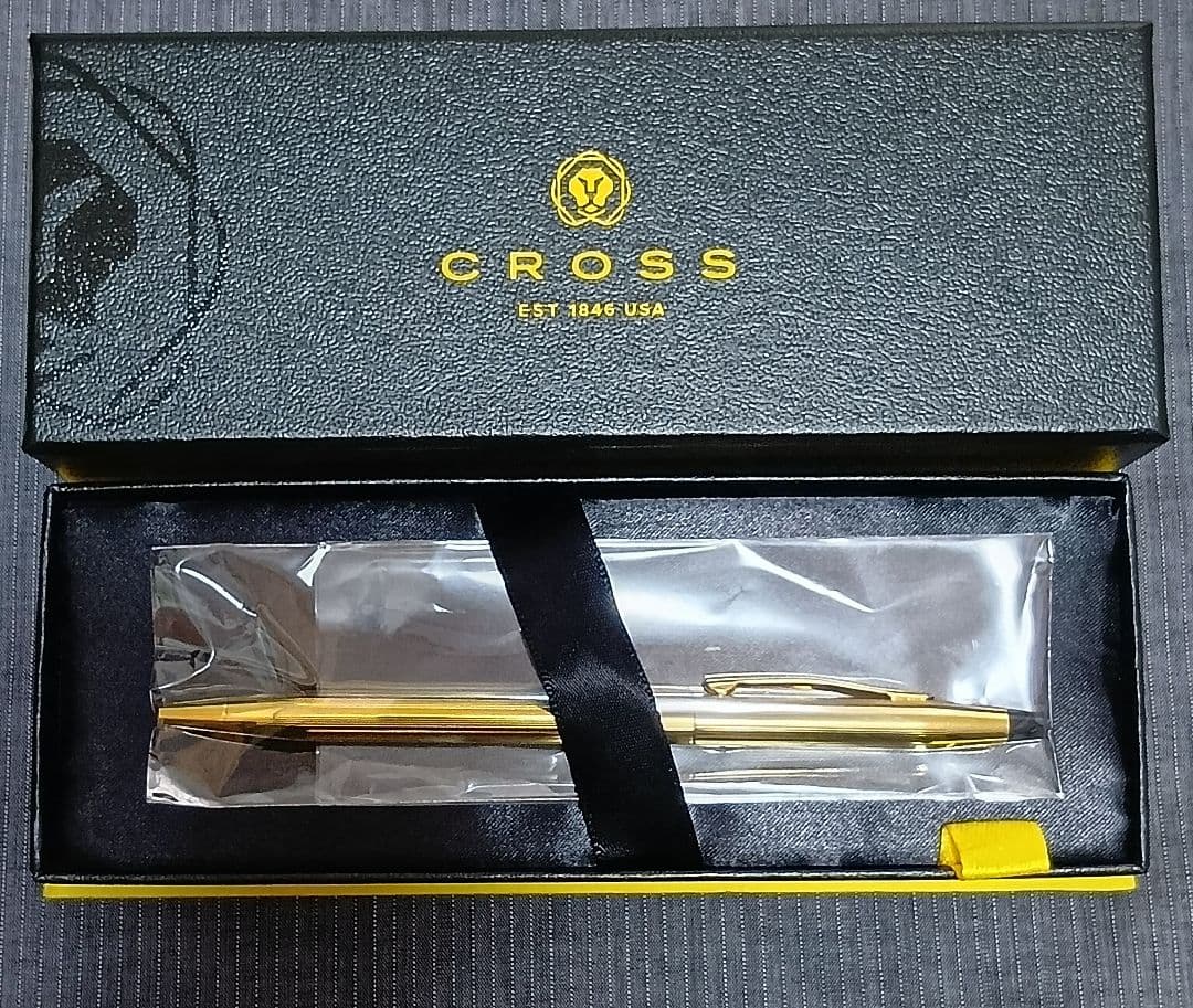 【新品未使用】CROSSボールペン クラシックセンチュリーPVDゴールド専用箱付