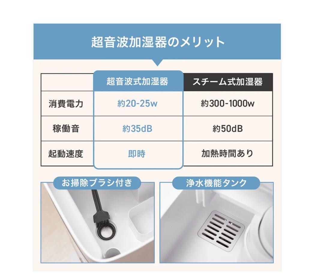 #2927　 超音波加湿器8L 超音波式加湿器 8L タイマー付き