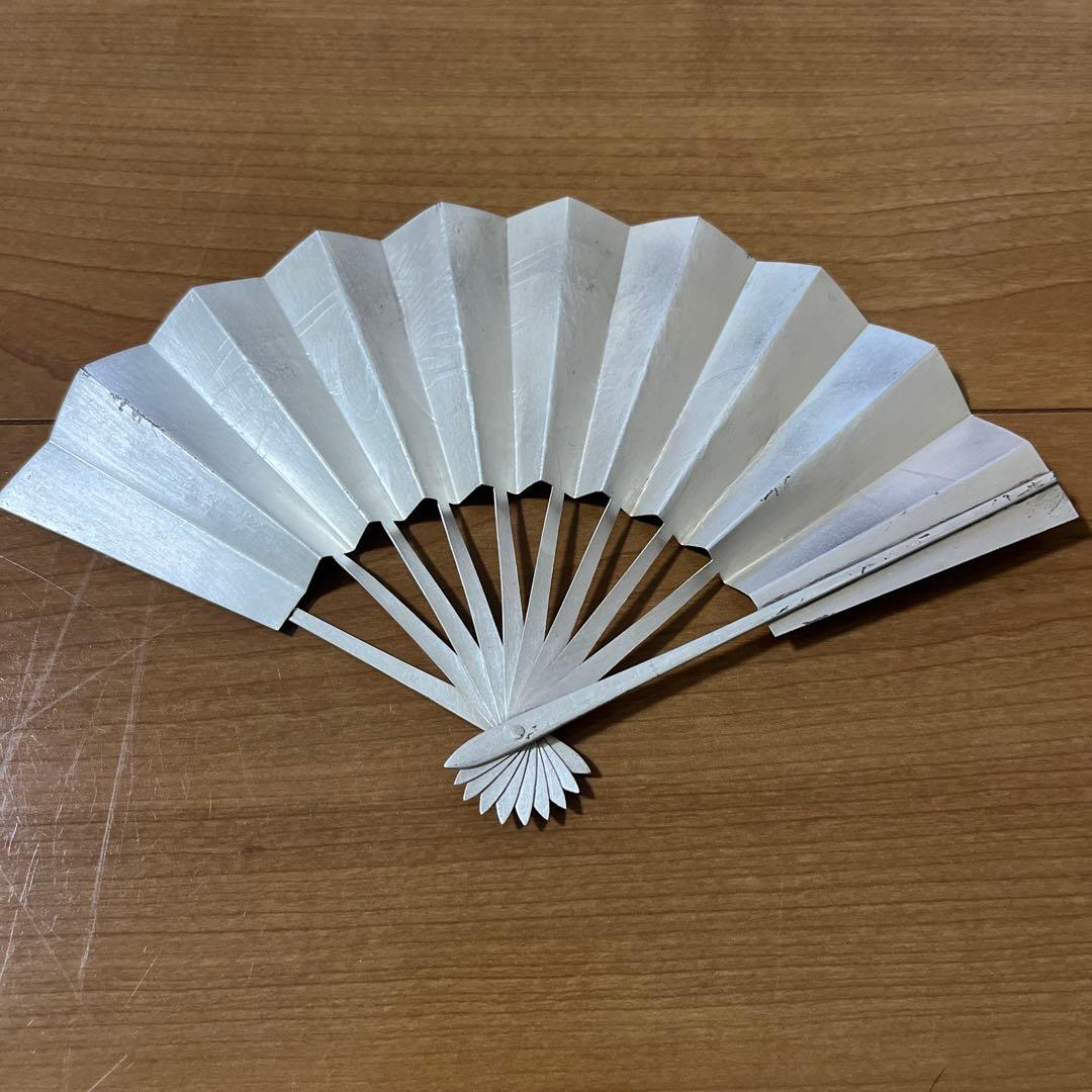 工芸品 銀製品 扇子 中古品