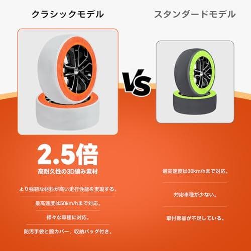 NIANTONG スノーソックス 布製 タイヤチェーン【正規品】布製タイヤすべb