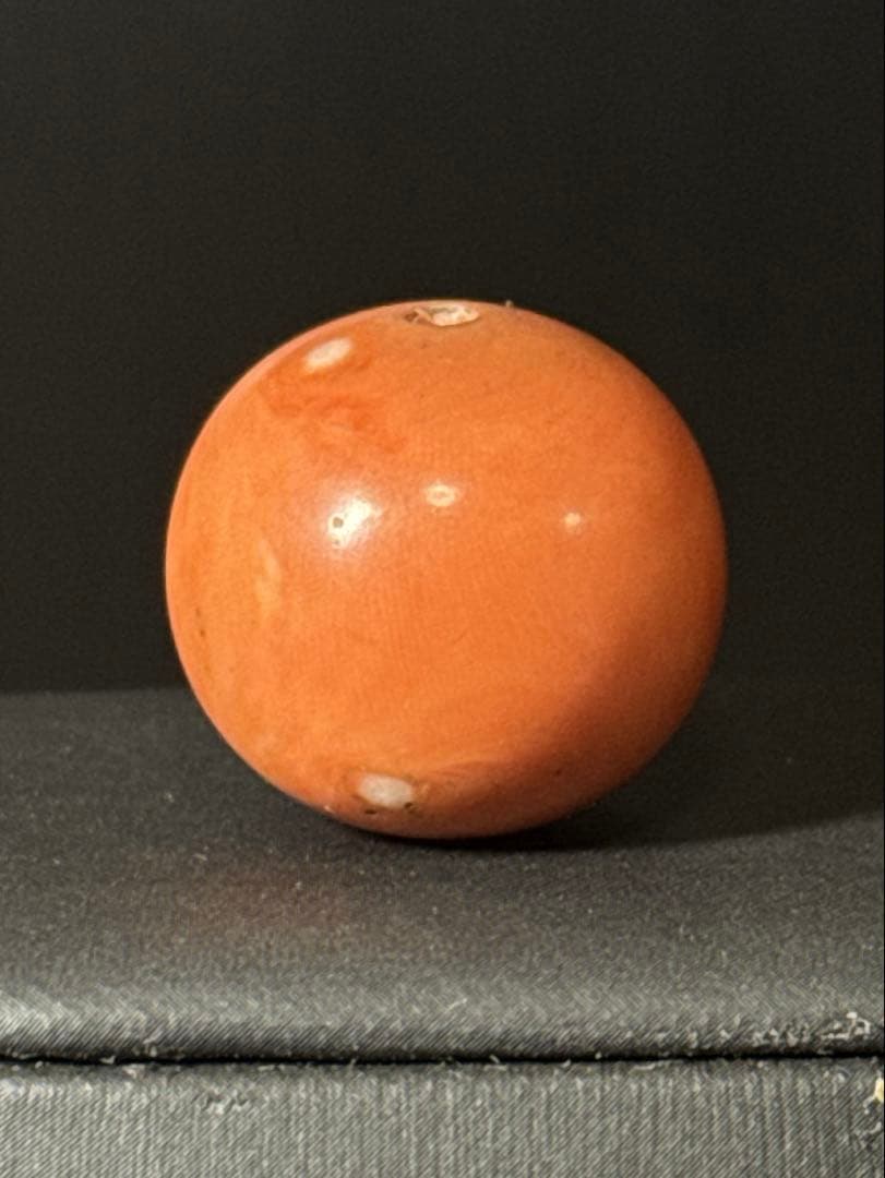 特大 本珊瑚 玉 緒締玉 髪飾