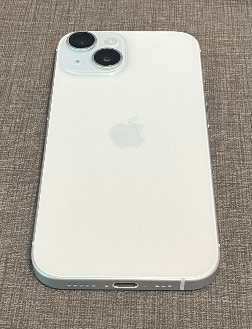 iPhone15　128GB/ブルー　SIMフリー バッテリー 87% おまけ付
