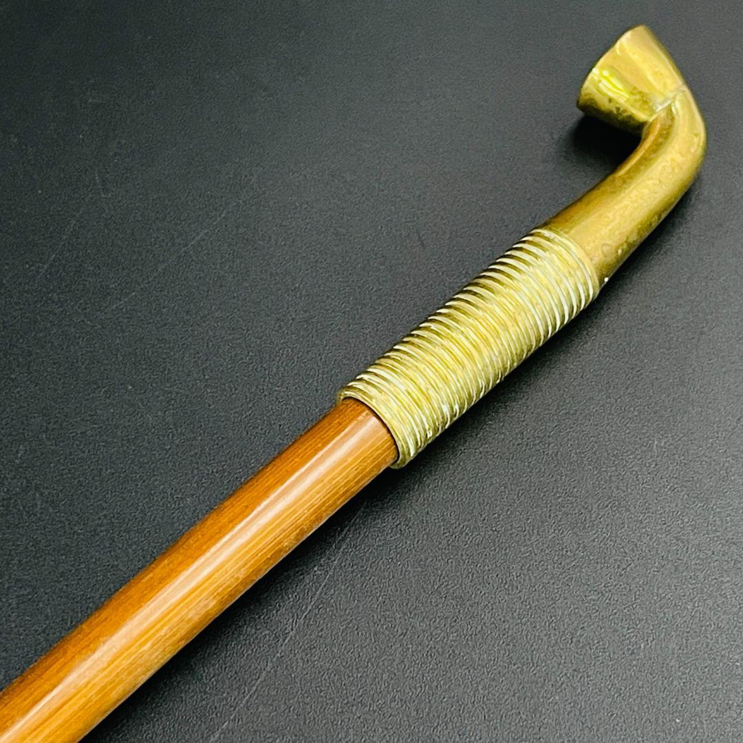 真鍮 キセル 煙管 ロング 約36.5cm 喫煙具 アンティーク R8SA107