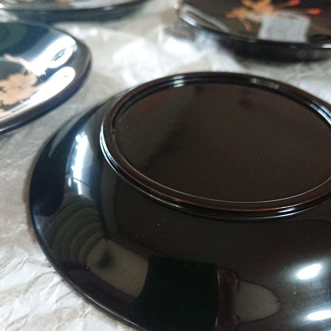 桜づくし 漆器 銘々皿 小皿 蒔絵 黒/輪島塗 越前漆器 茶道具 骨董 椀 印判