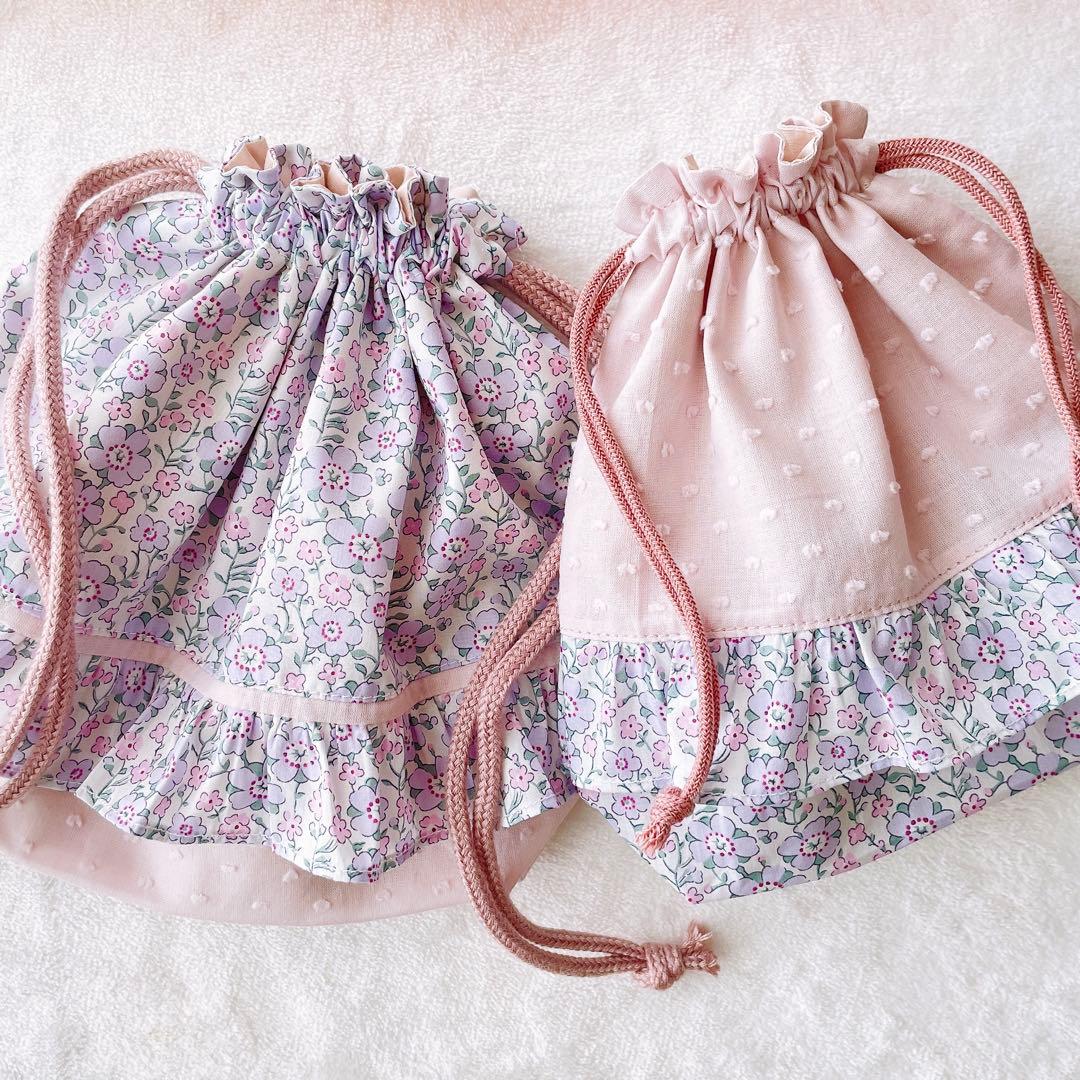 おぐおぐ　ハンドメイド リバティ ミシェル コップ袋 ランチョンマット