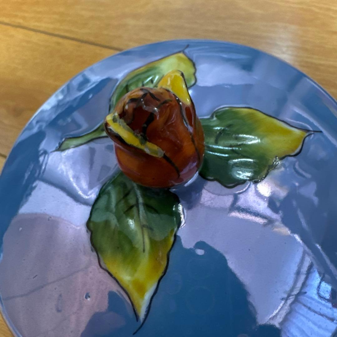 Noritake バラのつまみ付き小物入れ