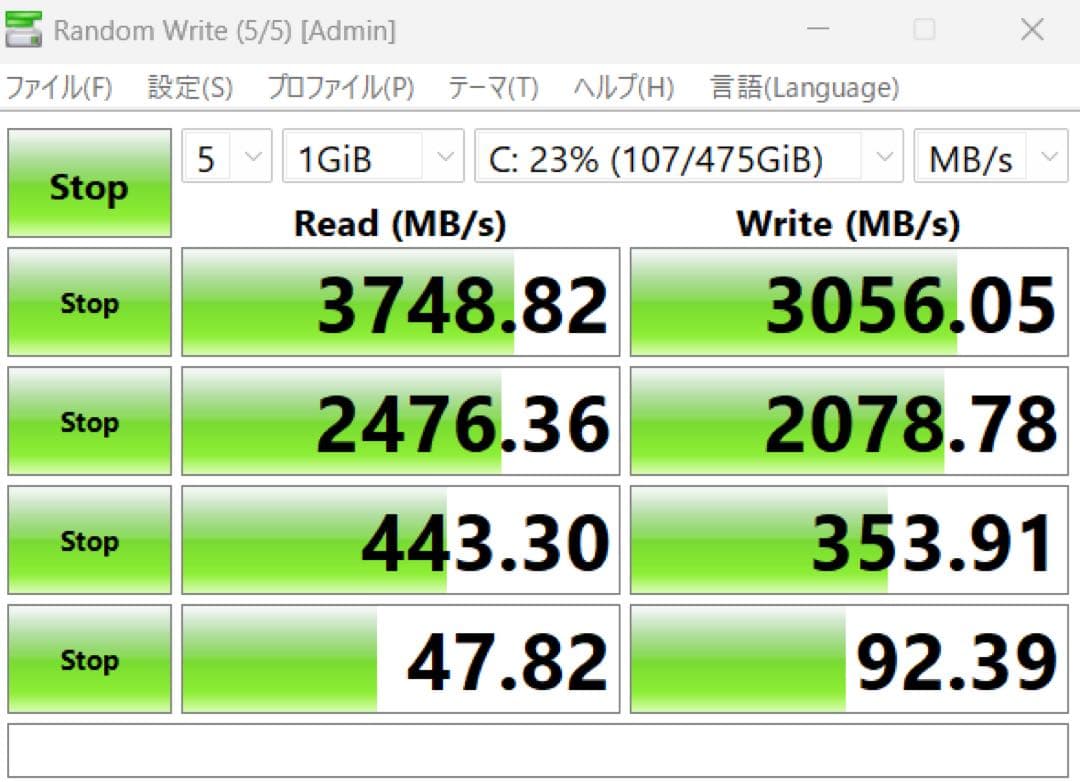 15ABR8 Ryzen5 7530U 512GB 16GB 使用時間約90時間